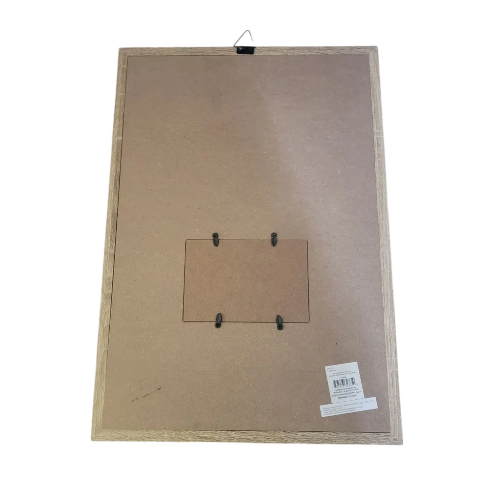 Family Blessing Photo Frame with Tan Wooden Border